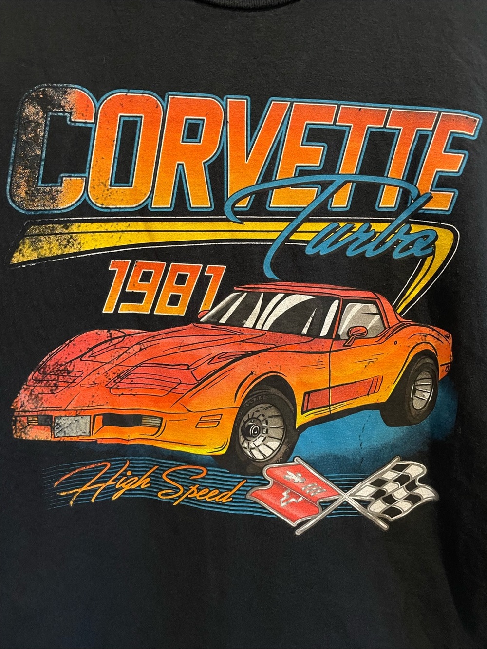 ποΈπ¨ 1981 Corvette Turbo Graphic Tee β’ Chemistry Men's L π - Picture 4 of 6